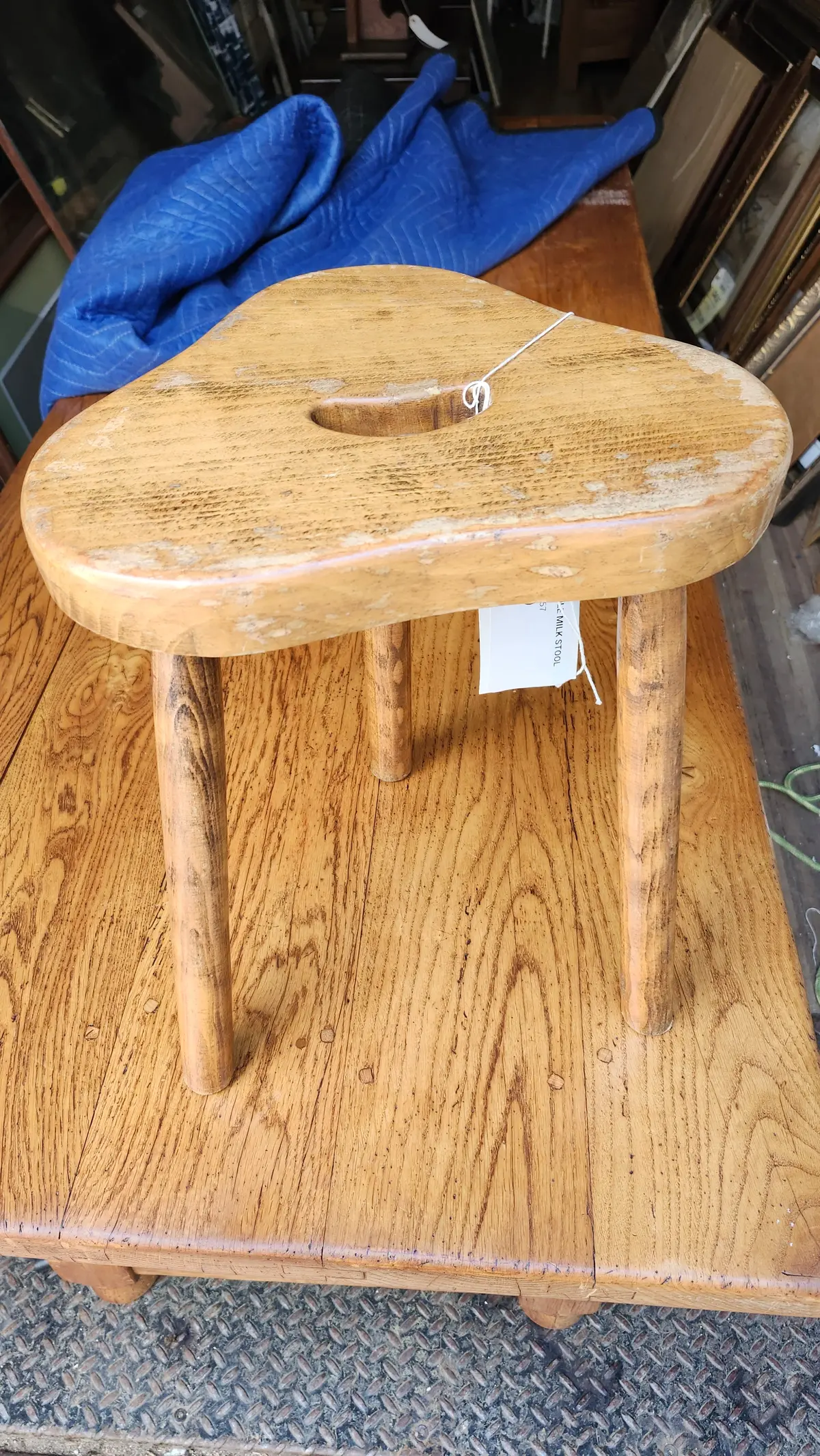 Open Handle Milk Stool 1
