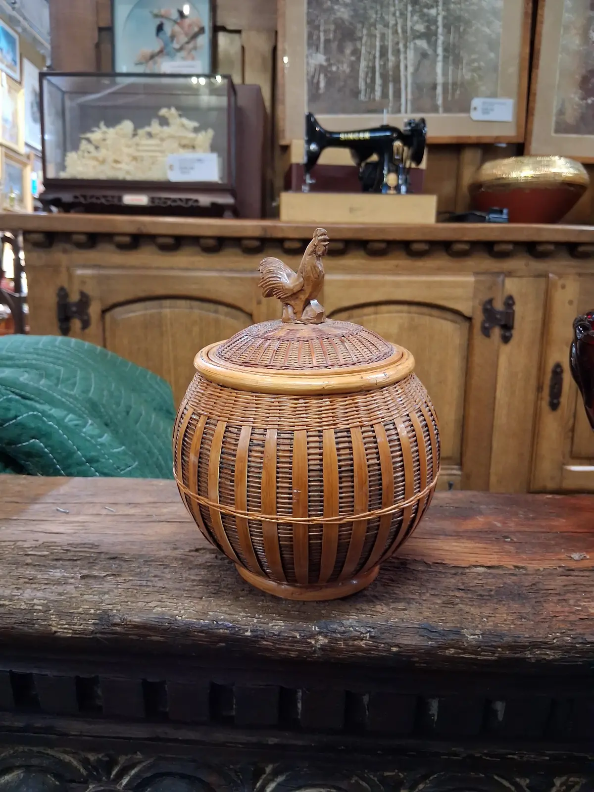 Warren Rooster Jar (Basket) 1