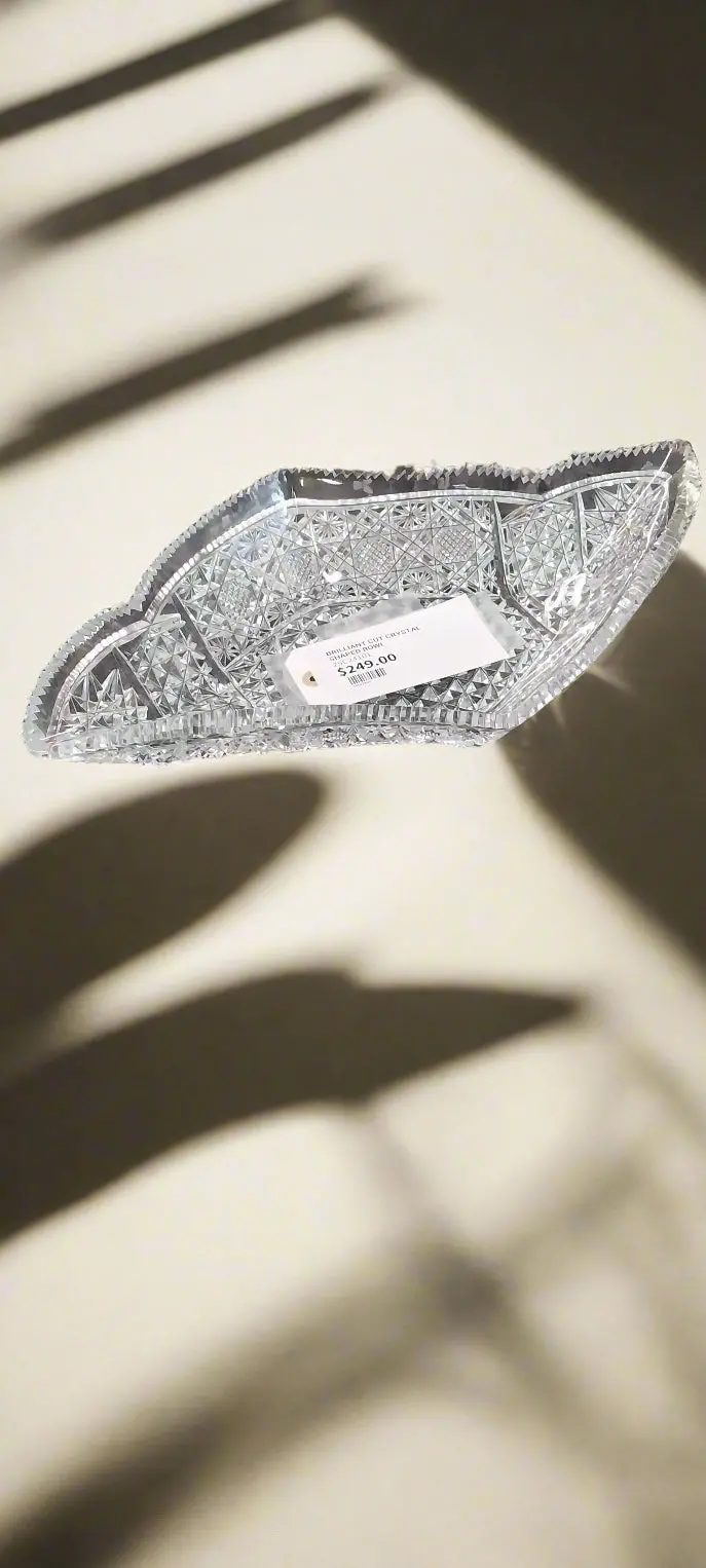 Brilliant Cut Crystal Shaped Bowl 1