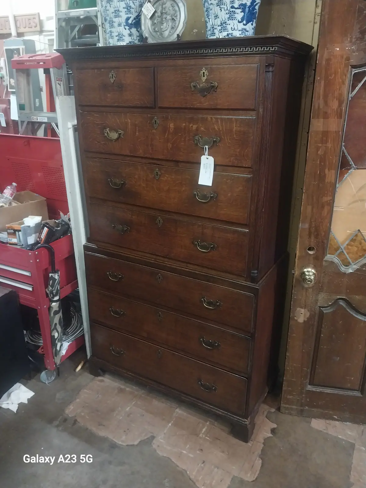 Late 1700'S English Oak High Boy 1