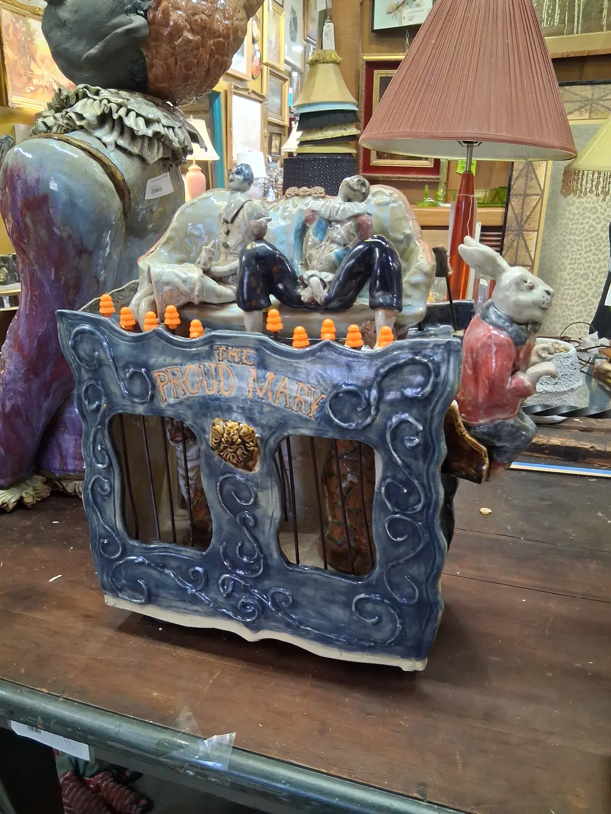 As Found Proud Mary Circus Car With Sofa Riders By Terri Wilder 1