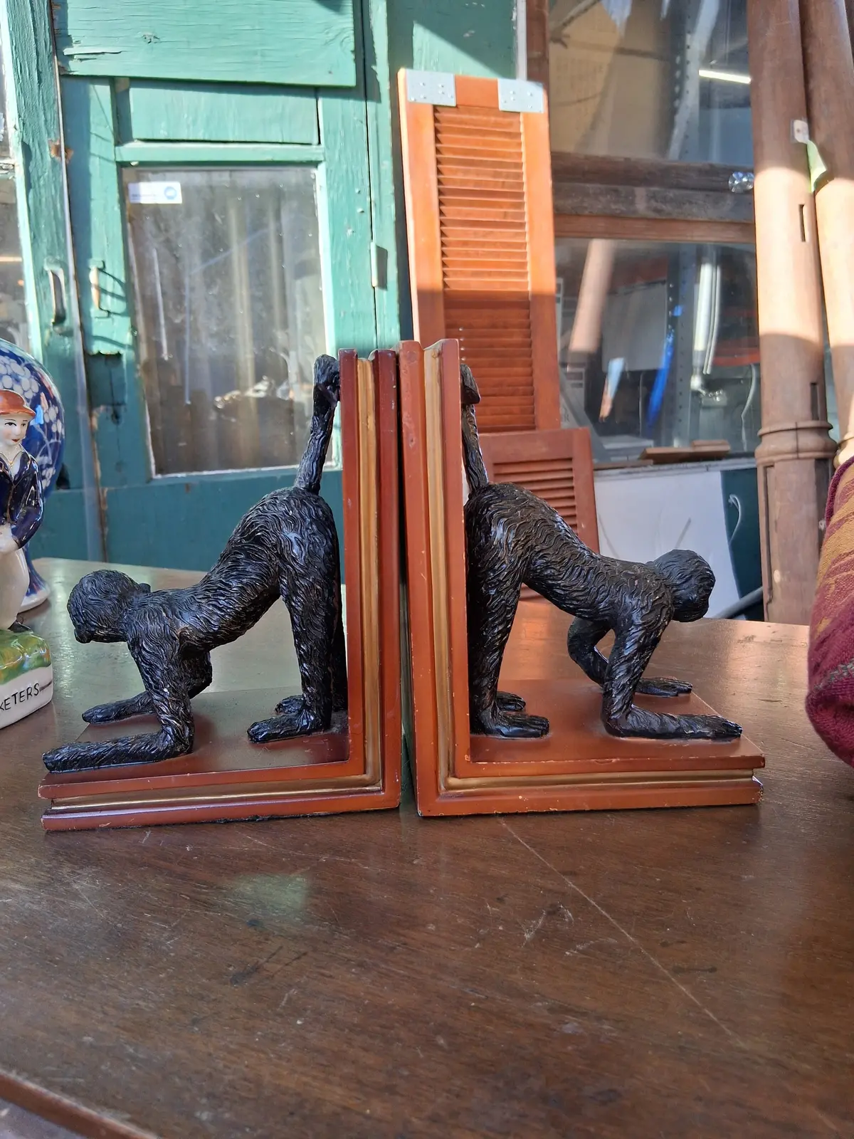 Pair Of Monkey Bookends 1