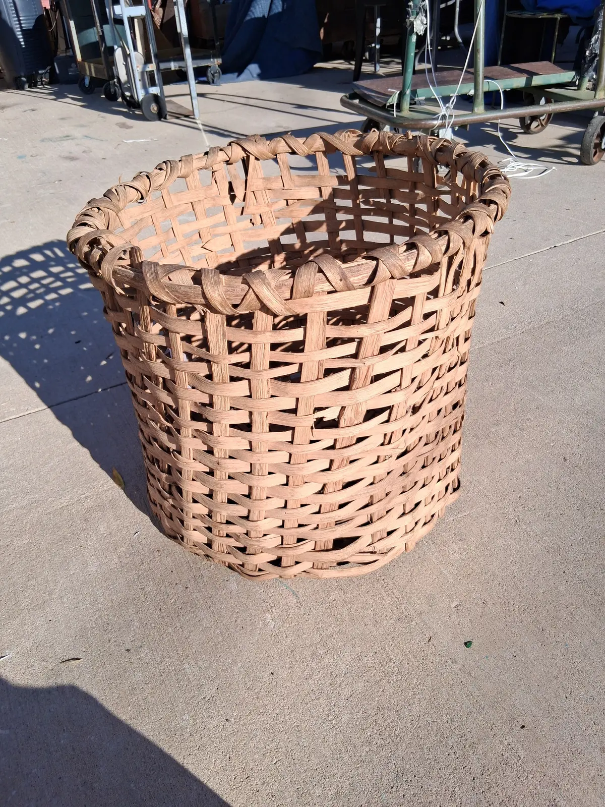 1800'S Historical Dallas Cotton Picking Basket Found In Deep Ellum Cottonain Before It Was Renovated 1