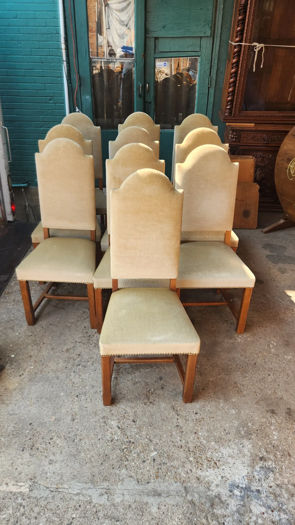 Set Of 10 Upholstered Dining Chairs 1
