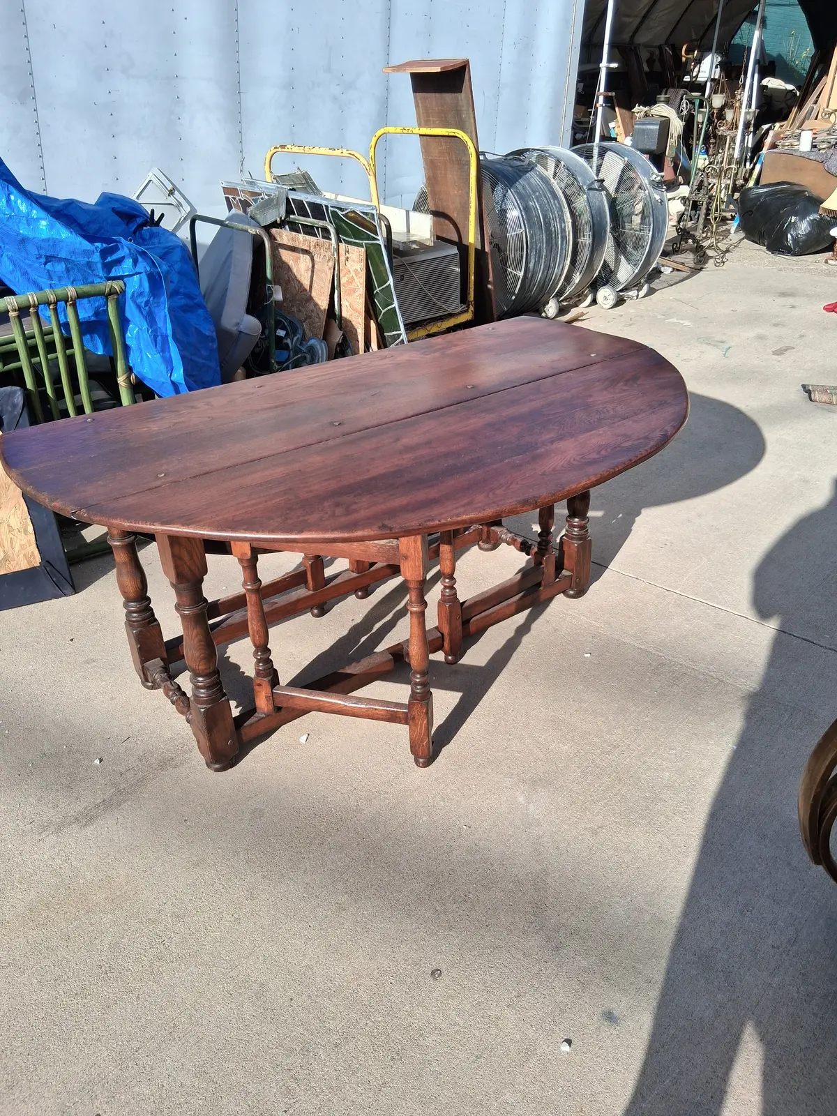 Small Oak Turn Of The Century Wake Table 1