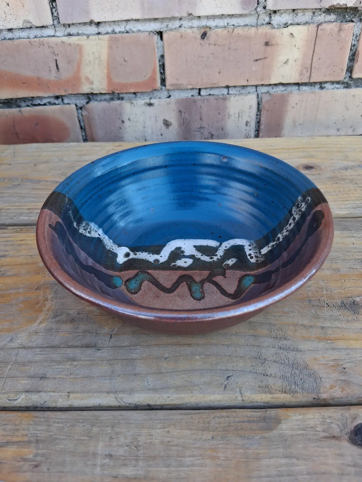 Small Hand Thrown Signed Pottery Bowl 1