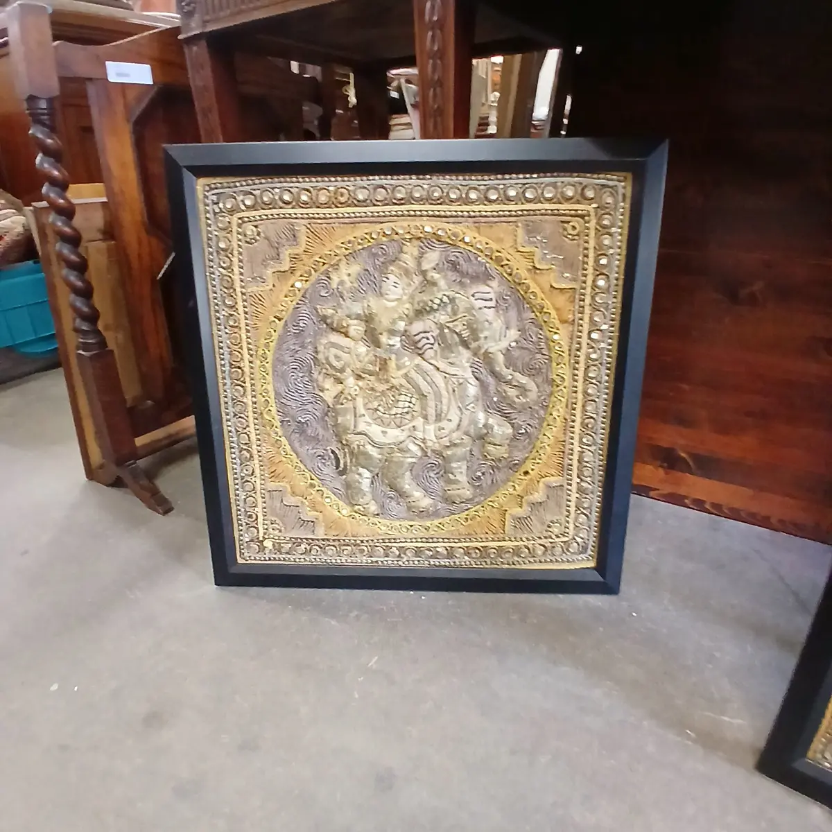 Framed Kalaga With Elephant And Rider 1