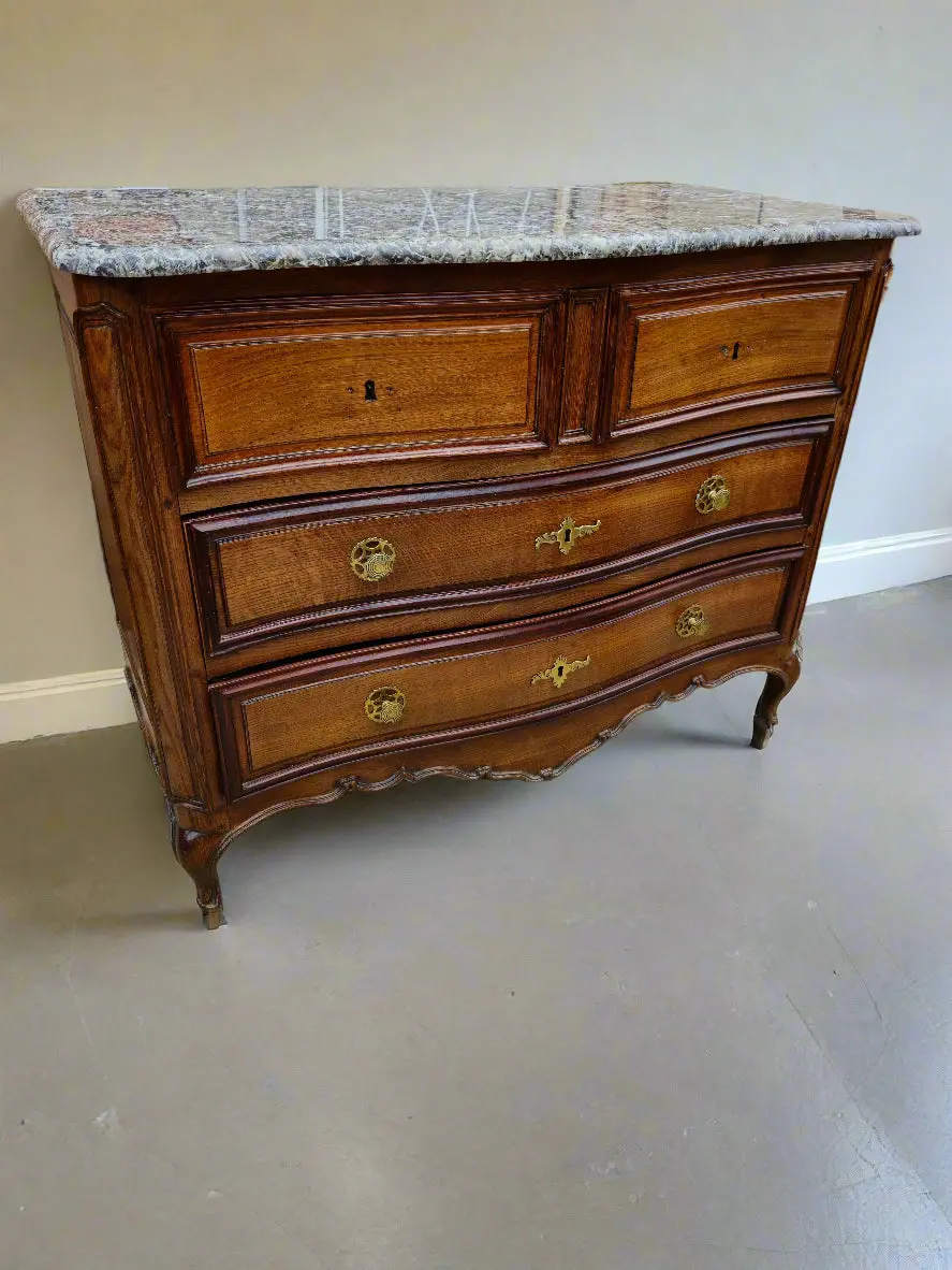 Louis Xv Marble Top Chest 1