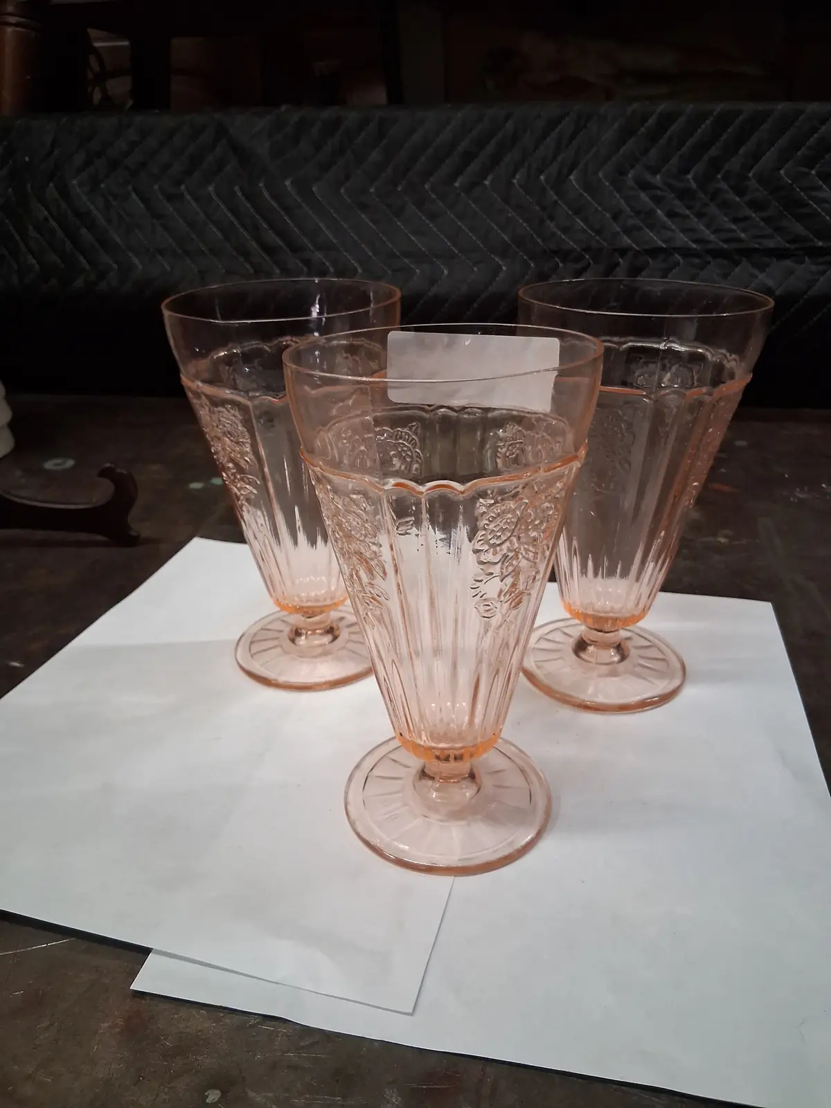3 Cabbage Rose Tea Glasses 1