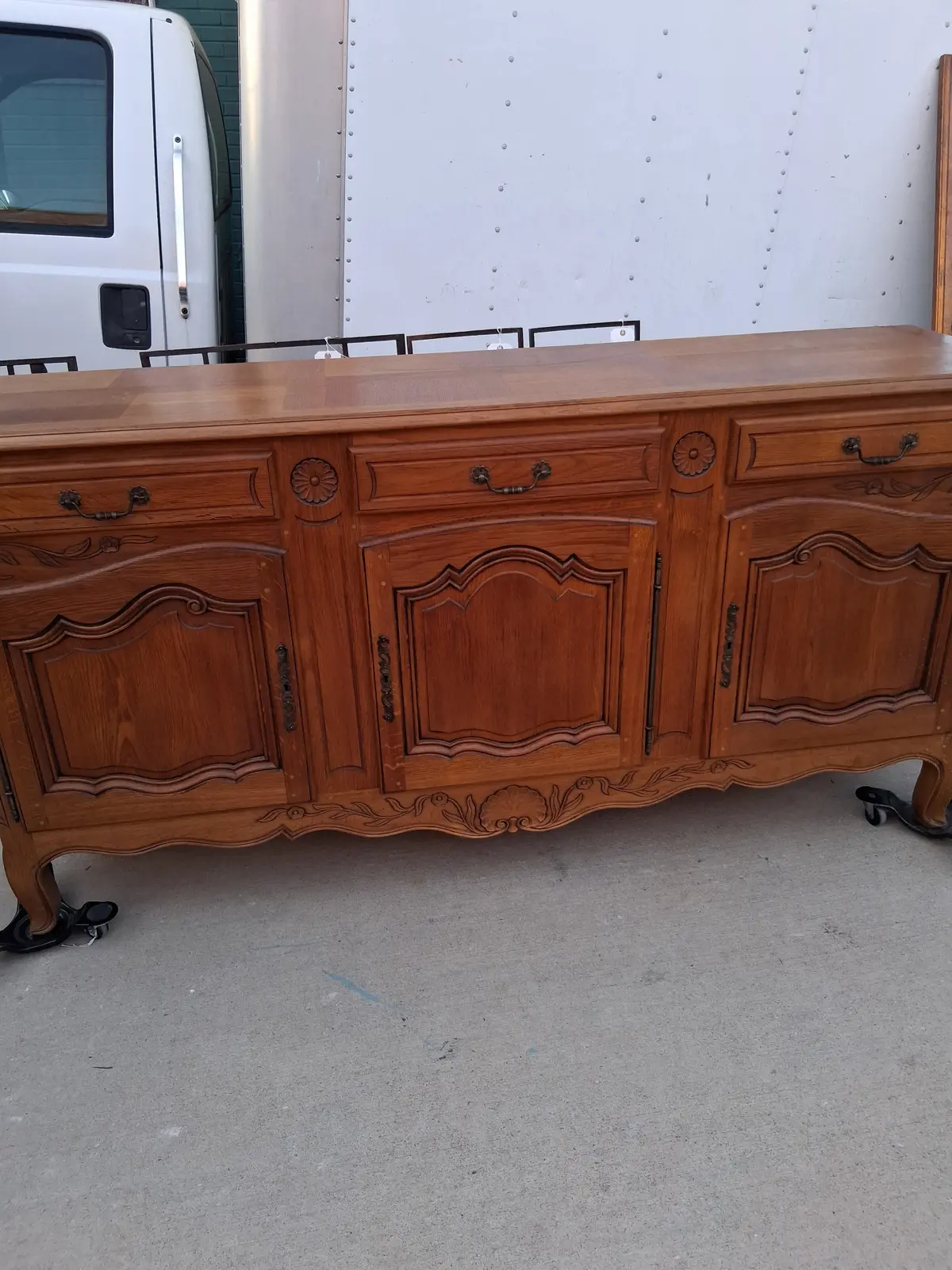 Louis Xv Oak Sideboard 1
