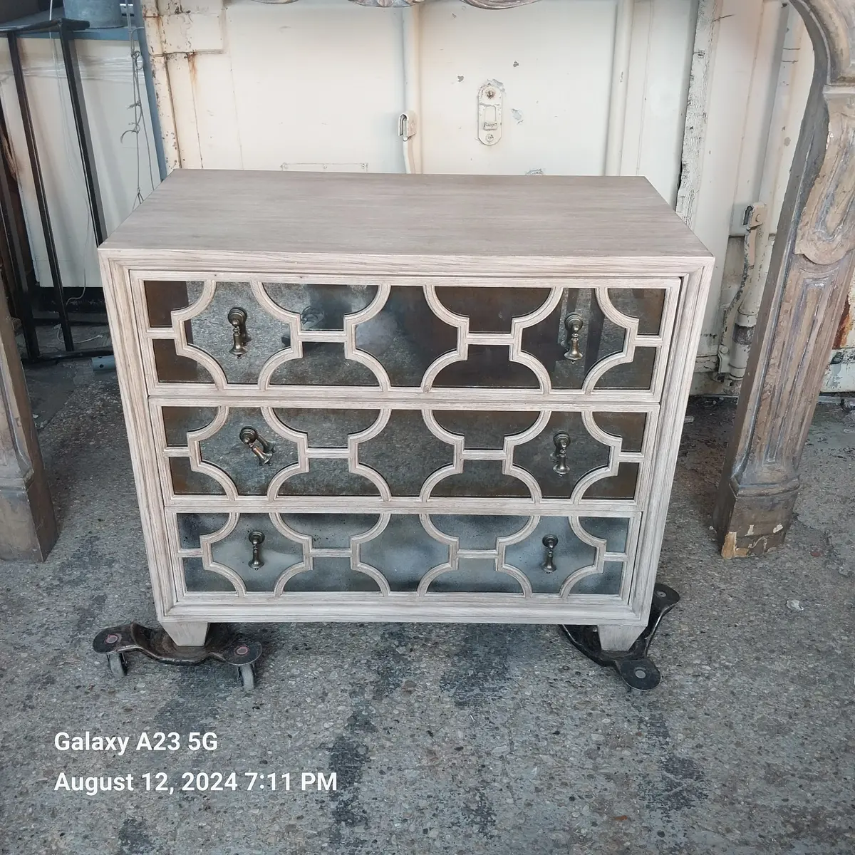 Mirror Front 3 Drawer Bemhardt Chest With As Found Mirror Face 1