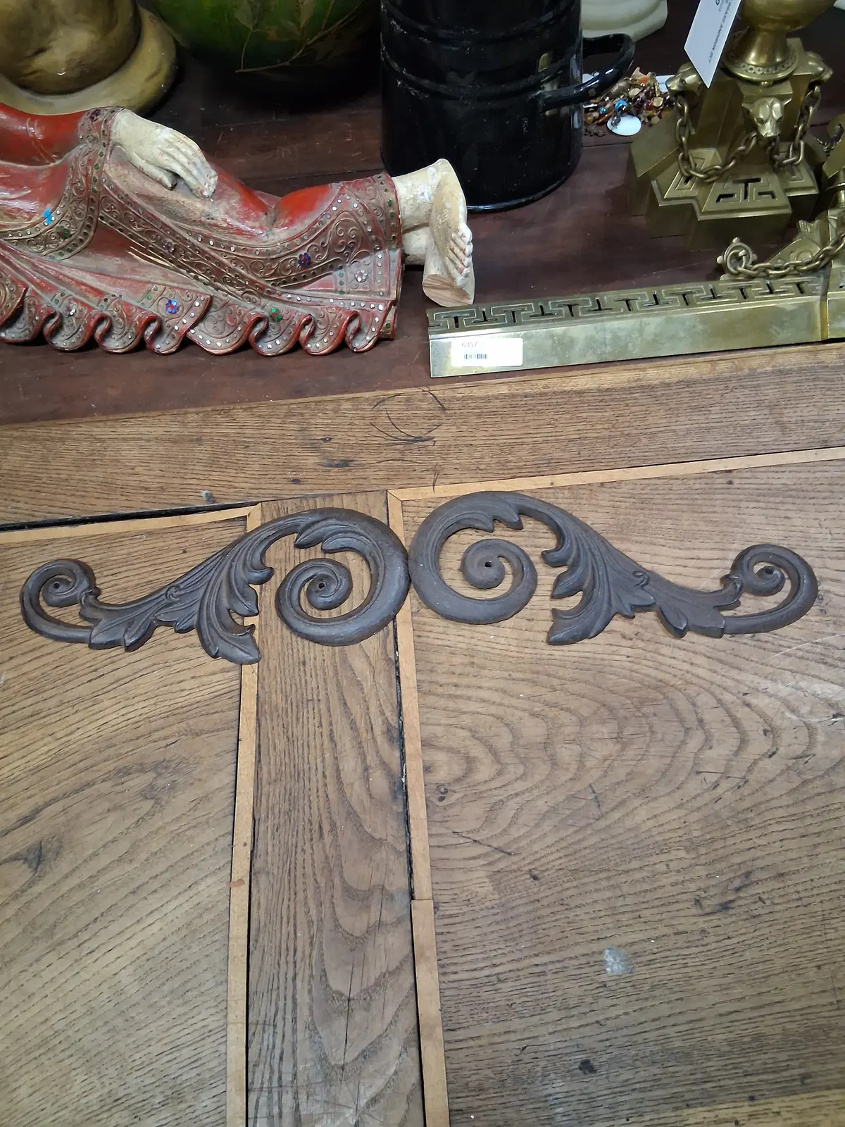 Pair Of Cast Iron Adornments 1