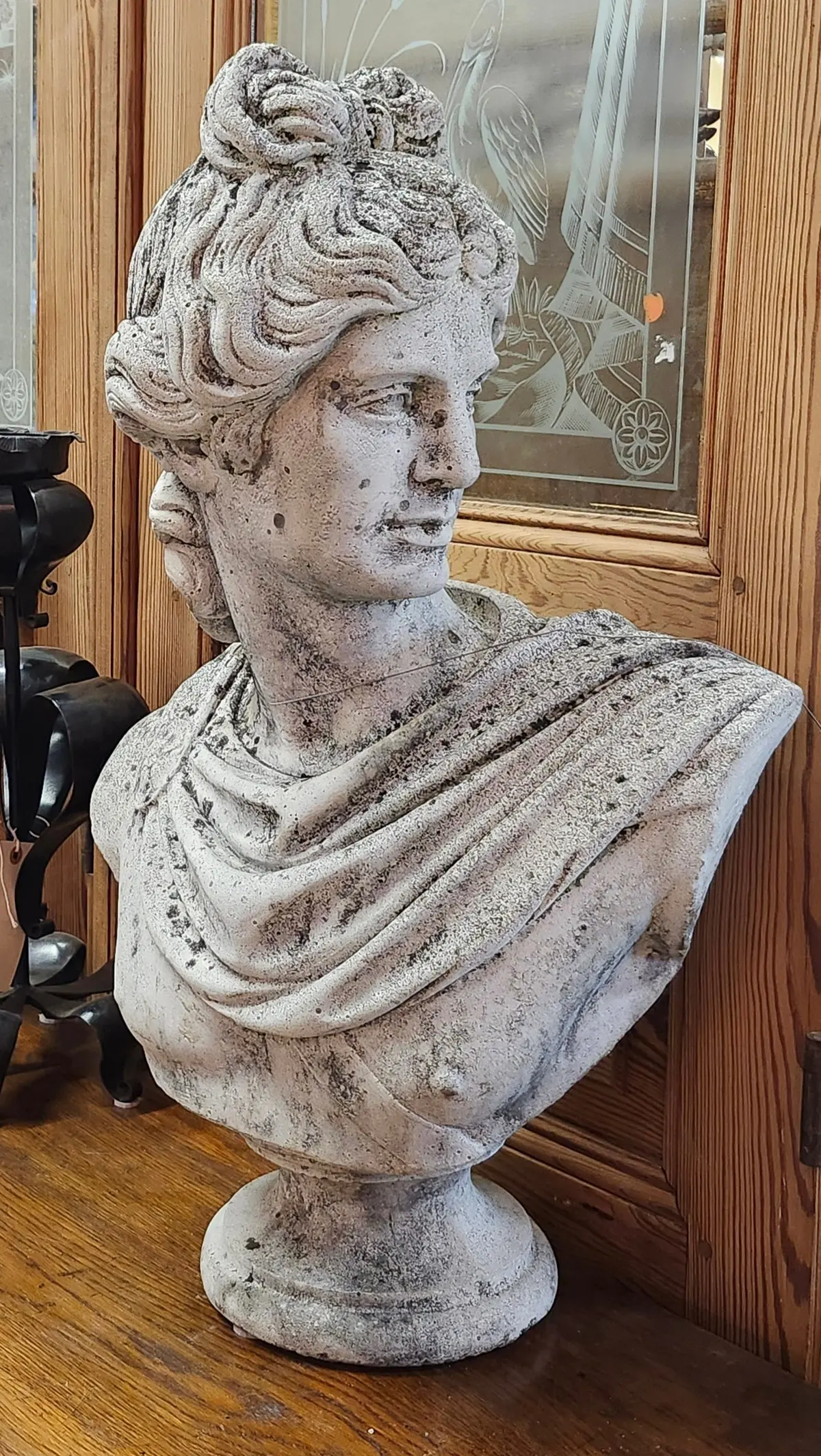 Concrete Bust Of A Woman 1