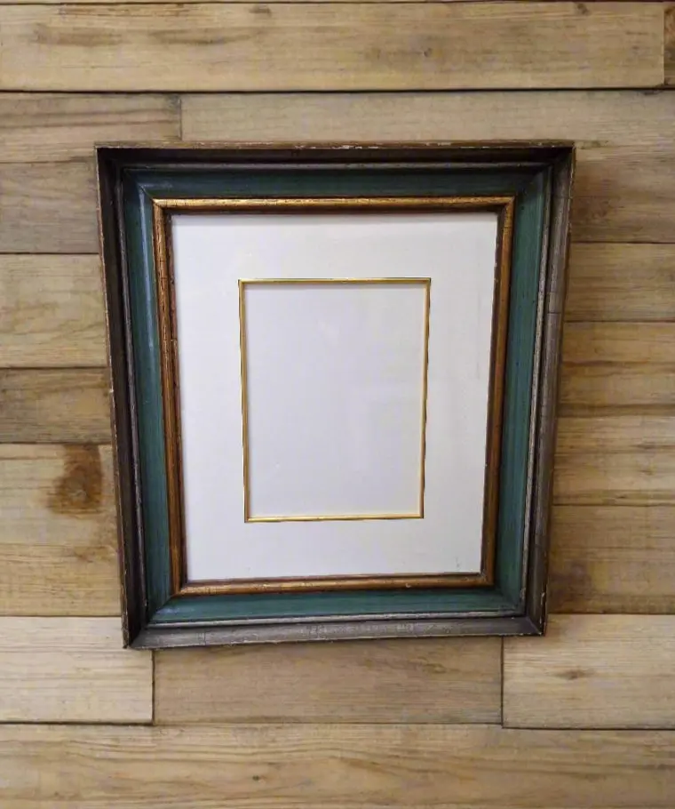 Green And Gilt Frame With Glass And Mat 1