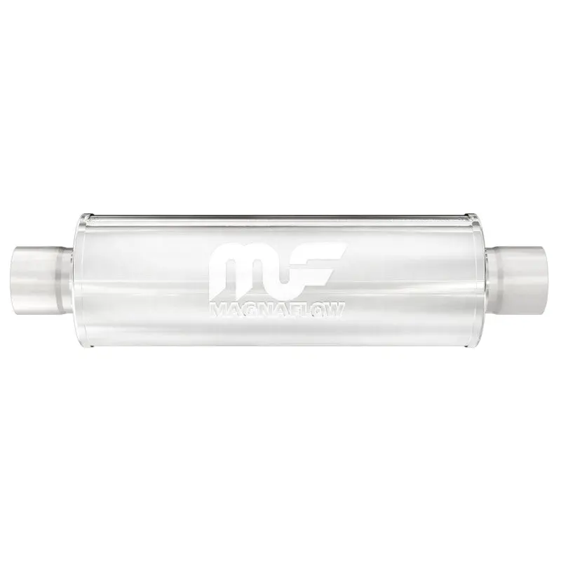 Magnaflow Stainless Steel Performance Muffler – 6X6 Inch Inlet/Outlet, 4-Inch Body Diameter 1