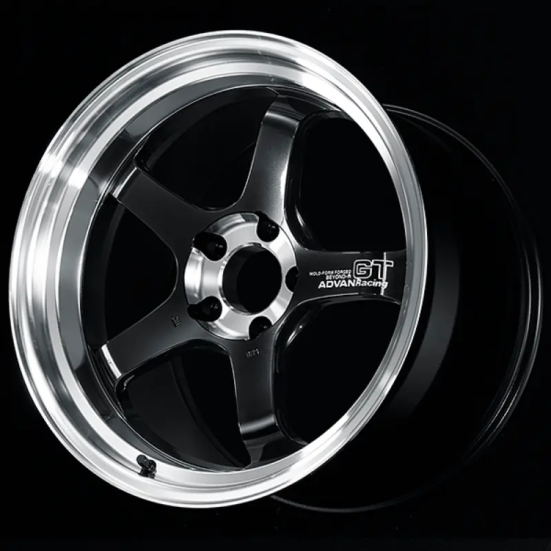 Advan Gt Beyond-R 18X10 Inch Alloy Wheel With +35 Offset, 5X114.3 Bolt Pattern, 73Mm Hub Bore, Diamond-Cut Face & Dark Platinum Black Finish 1