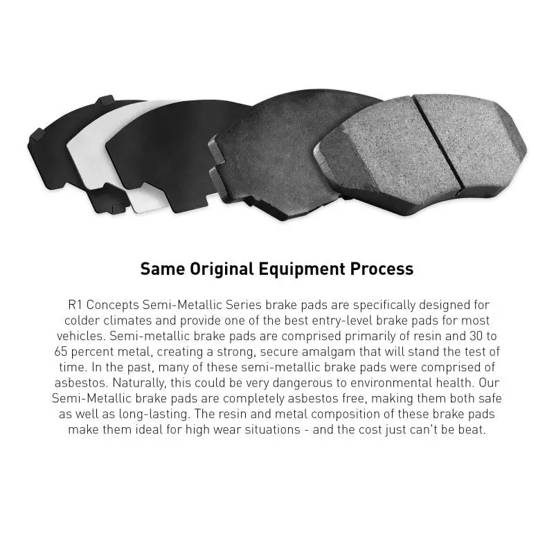 R1 Semi-Metallic Front Brake Pads For 2016–2020 Volkswagen Transporter (Mexico Market) 1