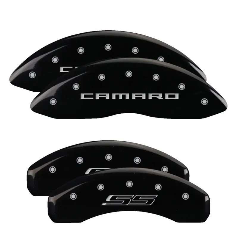 Mgp Engraved Caliper Covers – Front (Gen 5 Camaro) & Rear (Gen 5 Ss), Black With Silver Accent 1