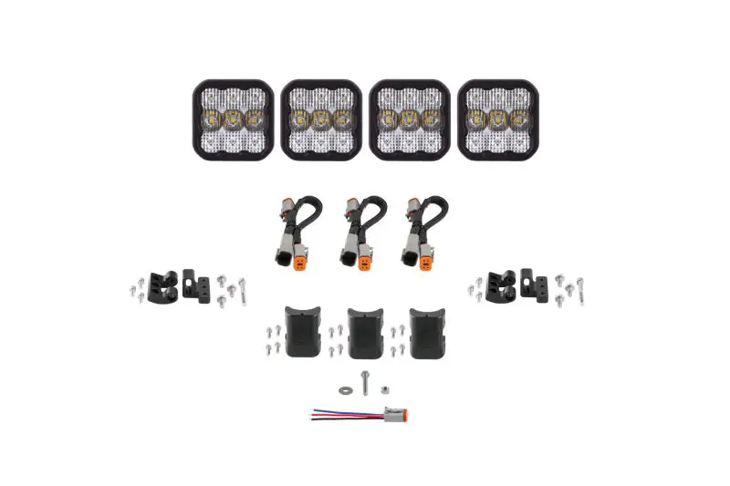 Diode Dynamics Ss5 Sport Universal Crosslink 4-Pod Lightbar - White Combo 1