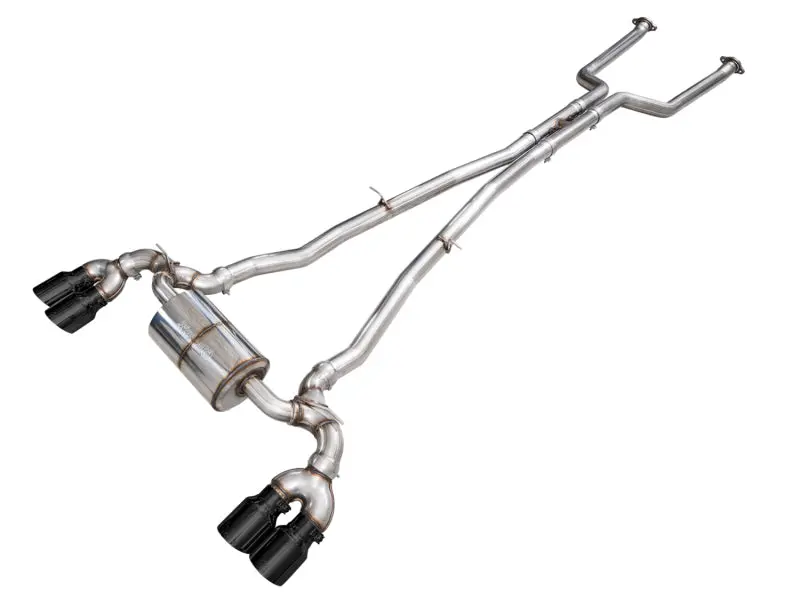 Awe Tuning G90/G99 M5 Touring Cat-Back Exhaust System – Diamond Black Tips 1