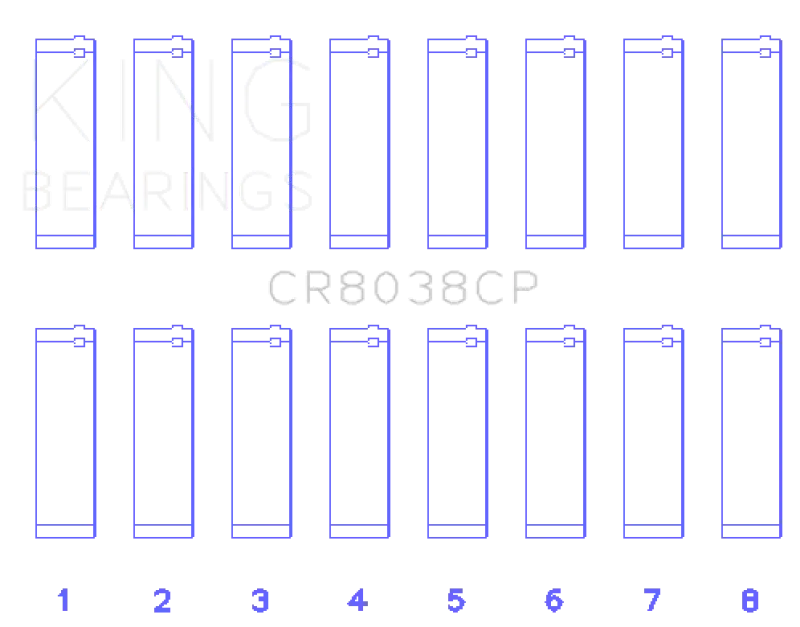 King Connecting Rod Bearing Set For 2003–2009 Ford 6.0L Powerstroke V8 Diesel (+0.026Mm Oversize) 1