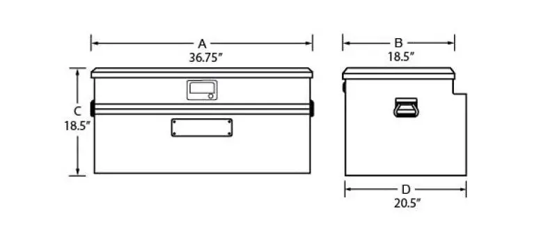 Tradesman 36-Inch Aluminum Flush-Mount Truck Toolbox – Bright Silver Finish 1