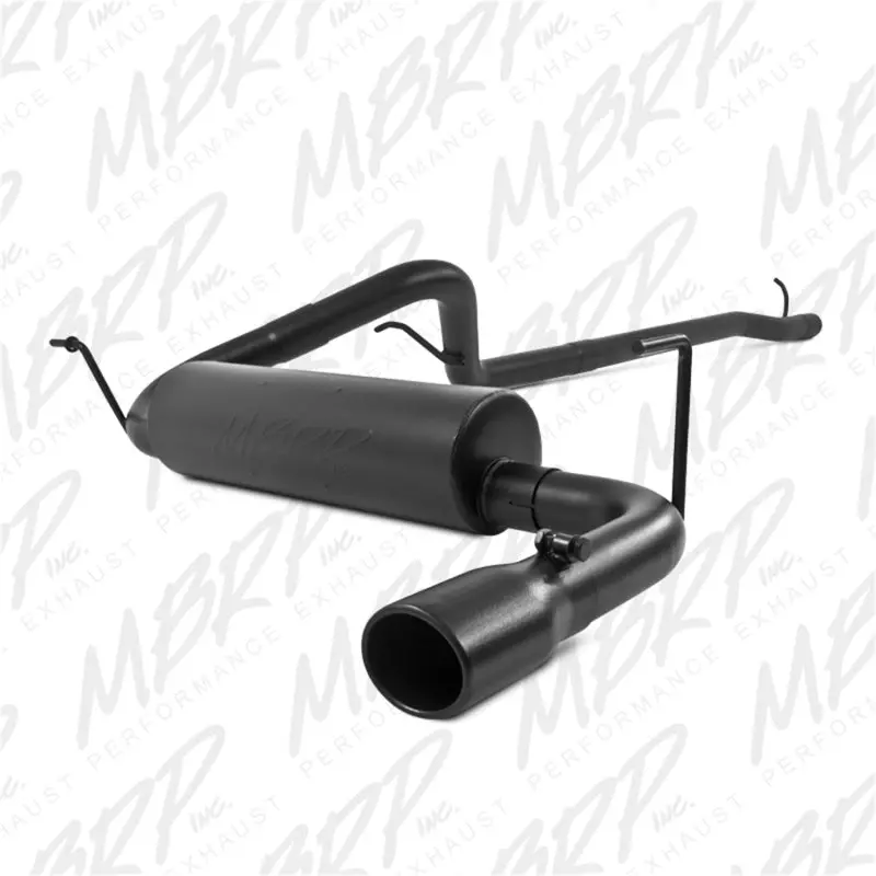 Mbrp Cat-Back Exhaust System For 2012 Jeep Wrangler & Rubicon 3.6L — Single Rear Exit, Black Finish 1