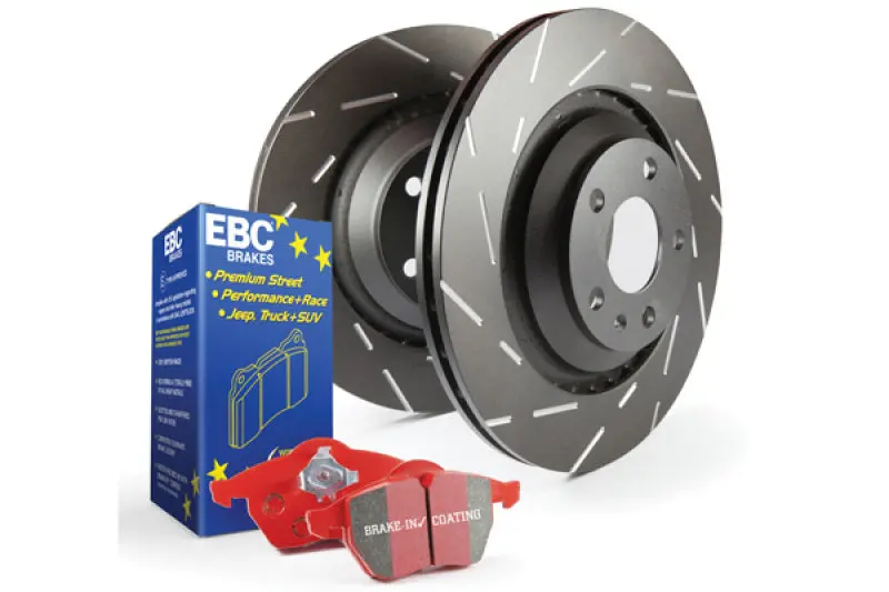 Ebc Redstuff Brake Pad And Usr Drilled & Slotted Rotor Kit 1