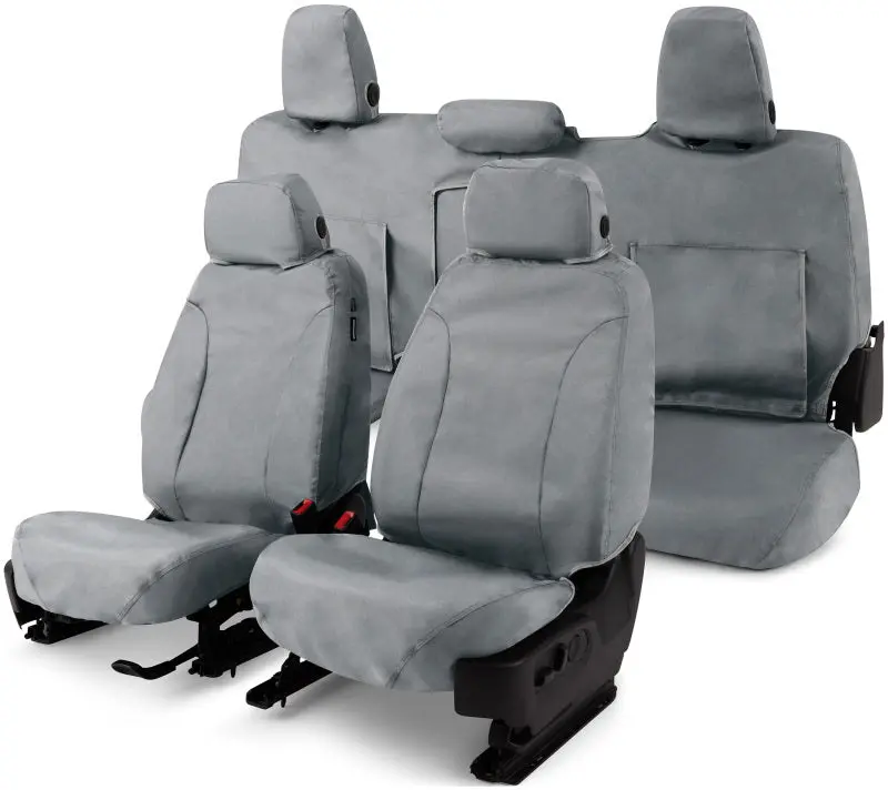Covercraft Waterproof Polyester Seat Covers For 2007–2014 Gmc Yukon – Custom-Fit Third Row, Grey 1