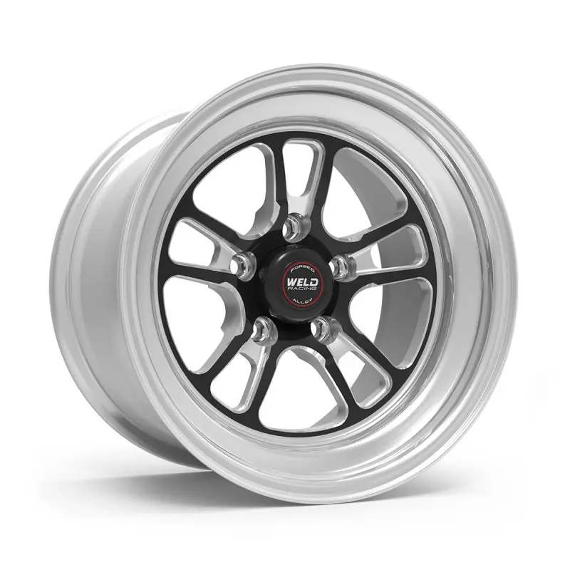Weld S70 Rt-S Forged Aluminum Wheel – 15X10", 5X120.65, 5.5" Backspace, Black Center / Polished Lip 1