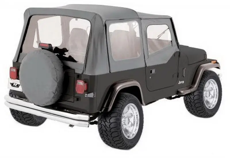 Rampage Grey Denim Soft Top Kit For 1976–1983 Jeep Cj5 1
