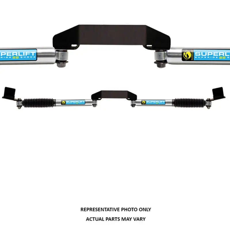 Superlift Dual Steering Stabilizer Kit For 2005–2019 Ford F-250 Super Duty 4Wd – Sl Ss Bilstein Gas Shocks, Requires 3" Lift 1