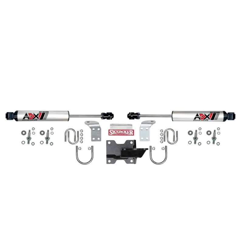 Skyjacker Adx 2.0 Dual Steering Stabilizer Kit For 2007–2018 Jeep Wrangler Jk – Cnc-Polished Aluminum Mounts 1