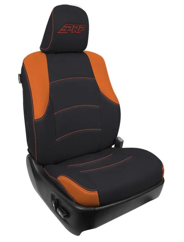 Prp Black/Orange Front Seat Covers For 2011–2024 Toyota 4Runner (Pair) 1