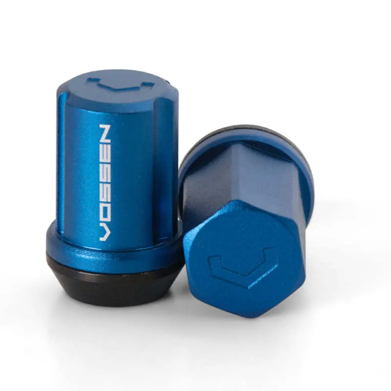Vossen 35Mm Lock Nut - 12X1.5 - 19Mm Hex - Cone Seat - Blue (Set Of 4) 1