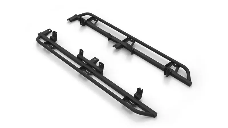N-Fab Trail Slider Step Bars – Textured Black, Cab-Length, Fits 2022 Nissan Frontier Crew Cab (All Bed Sizes) 1