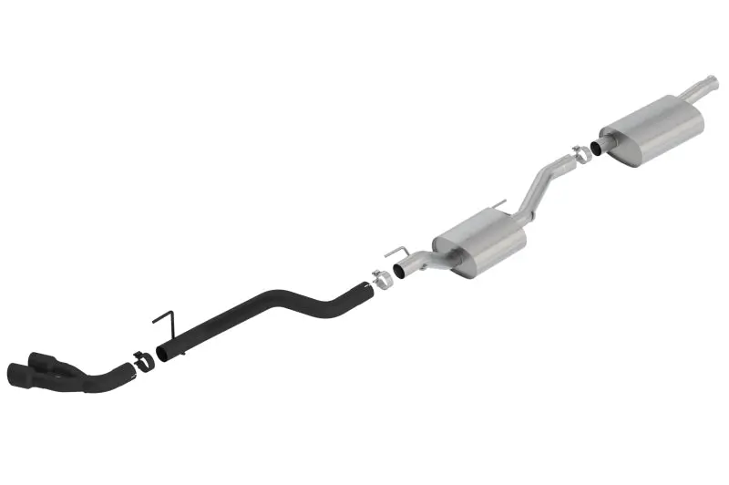 Borla Touring Cat-Back Exhaust System For 2020 Jeep Gladiator Jt 3.6L V6 Awd – Dual Black Tips 1
