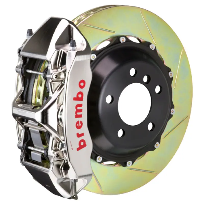 Brembo Gt-R Style Big Brake Kit For 2017–2021 Honda Civic Type R – Front, 6-Piston Billet Calipers, 380X32Mm Slotted 2-Piece Rotors, Nickel Plating 1