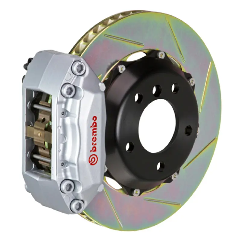 Brembo 02-07 Rsx Front Gt Bbk 4 Piston Cast 2Pc 328X28 2Pc Rotor Slotted Type-1-Silver 1