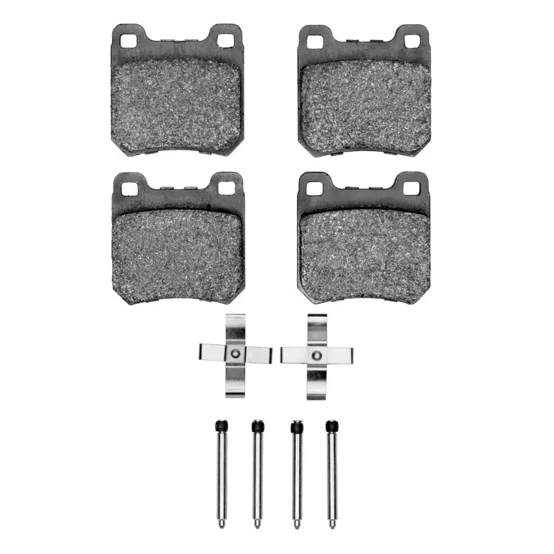 R1 Rear Semi-Metallic Brake Pad & Hardware Kit – Chevrolet Astra (Mexico, 1997–2008) 1