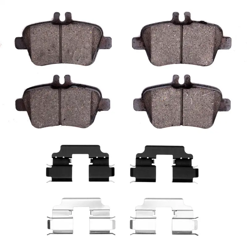 R1 Rear Semi-Metallic Brake Pad & Hardware Kit For 2012–2020 Infiniti Qx30 1