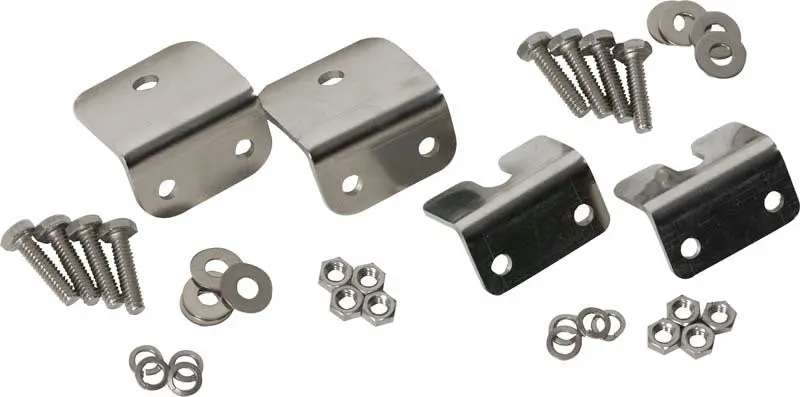 Kentrol Strut Rod Mounting Brackets For 1972–1986 Jeep Cj — 4-Piece Polished Silver Fiberglass Set 1