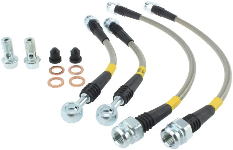 Stoptech 2006-2014 Honda Ridgeline Stainless Steel Rear Brake Lines 1