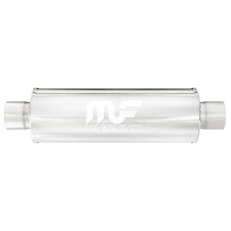 Magnaflow Stainless Steel Performance Muffler – 6X6 Inch Inlet/Outlet, 4-Inch Body Diameter 2