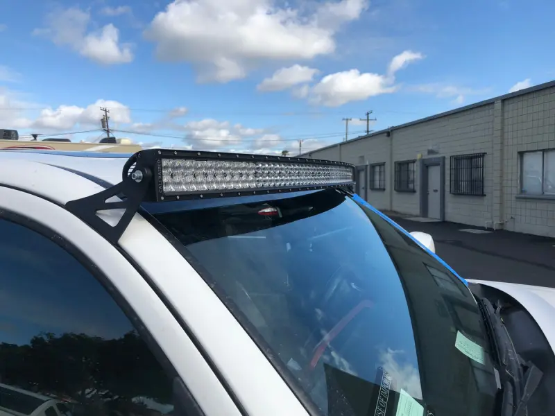 Cali Raised Led Roof Mount Brackets For 2005–2023 Toyota Tacoma – 52" Curved Bar With 5D Optic Lenses 1