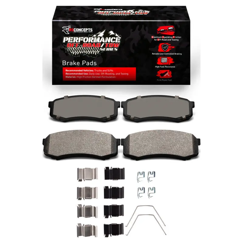 R1 Performance Rear Brake Pad & Hardware Kit For Toyota 4Runner (2003–2024) – Off-Road & Tow Ready 1