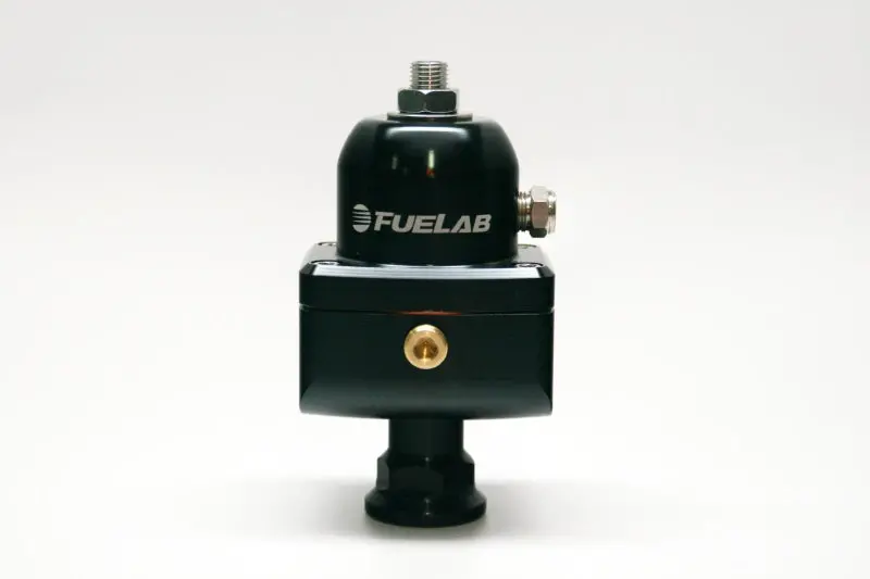 Fuelab Adjustable Carburetor Fuel Pressure Regulator – 4–12 Psi, Dual -8An Output, Black Finish 1