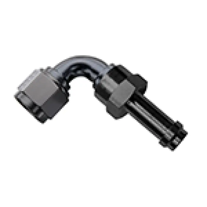 Fragola -6An 90° Ez Street Black Hose Fitting – Push-To-Connect Style 1