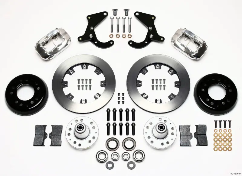 Wilwood Forged Dynalite Front Kit 12.19In Polished 55-57 Chevy 1