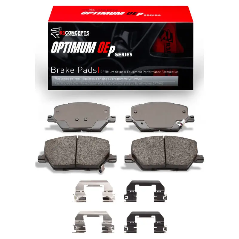 R1 Front Oe-Style Brake Pad & Hardware Kit For 2015–2021 Fiat 500X 1